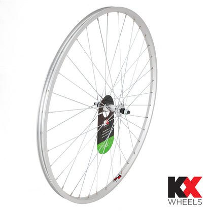 KX Hybrid 700C Singlewall Solid Axle Wheel Rim Brake (Front) - Silver