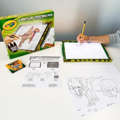 CRAYOLA - Luminous Dinosaur Whiteboard, Light Up Tracing Pad Dinosaurs, for Leisure and Travel, Gift Idea, 74-7497