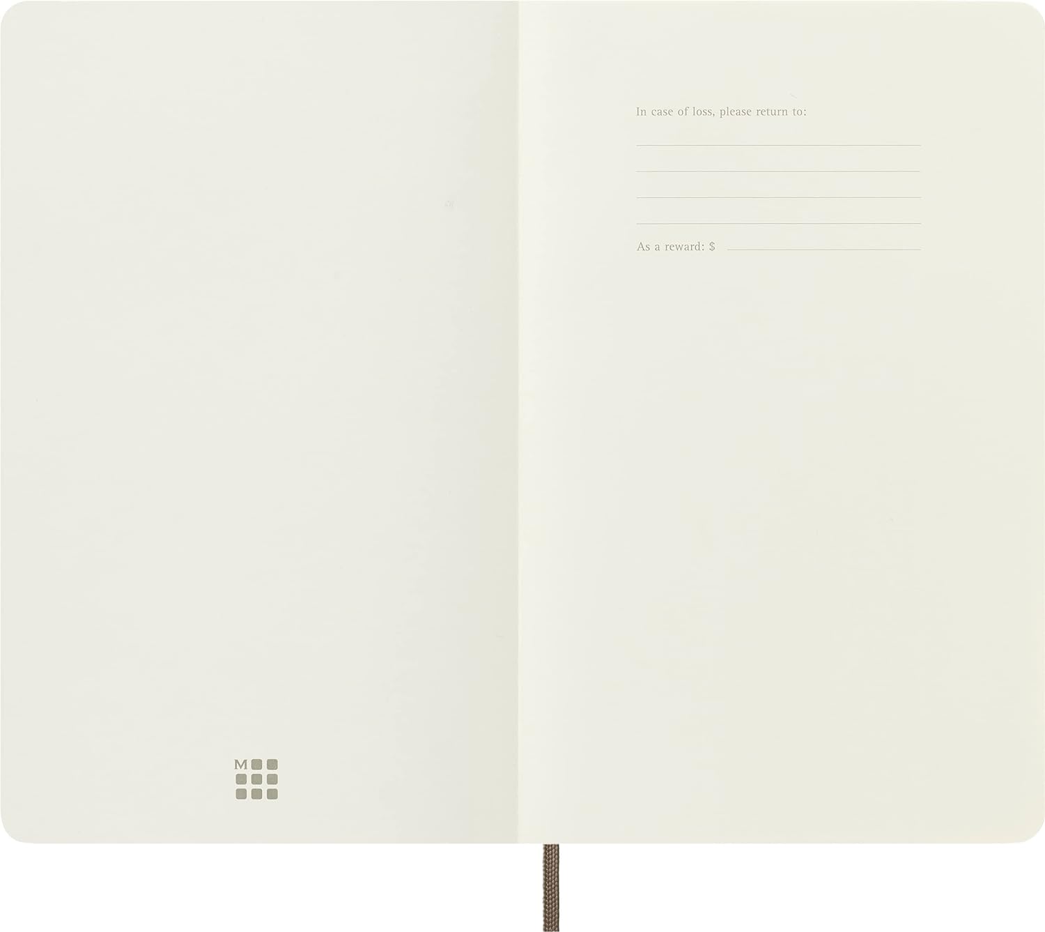 Moleskine Classic Plain Paper Notebook - Soft Cover and Elastic Closure Journal - Color Earth Brown - Large 13 x 21 A5 - 192 Pages Earth Brown Large Plain