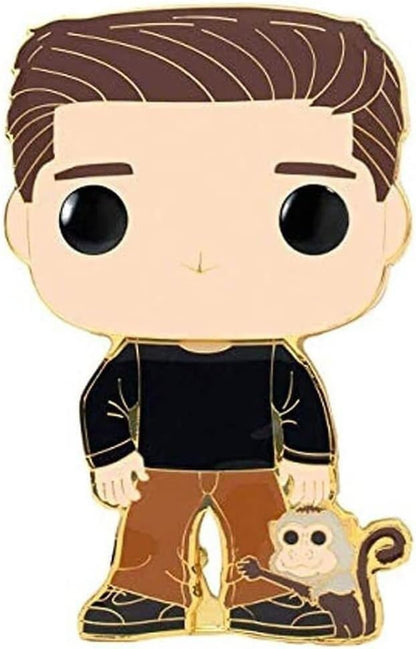 Loungefly Funko POP! Enamel Pins: Friends - Ross Geller With Monkey - Cute Collectable Novelty Brooch - for Backpacks & Bags - Gift Idea - Official Merchandise - TV Fans Standard