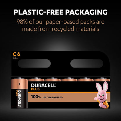 Anand - Duracell Plus C Alkaline Batteries (Pack 6) MN1400B6PLUS