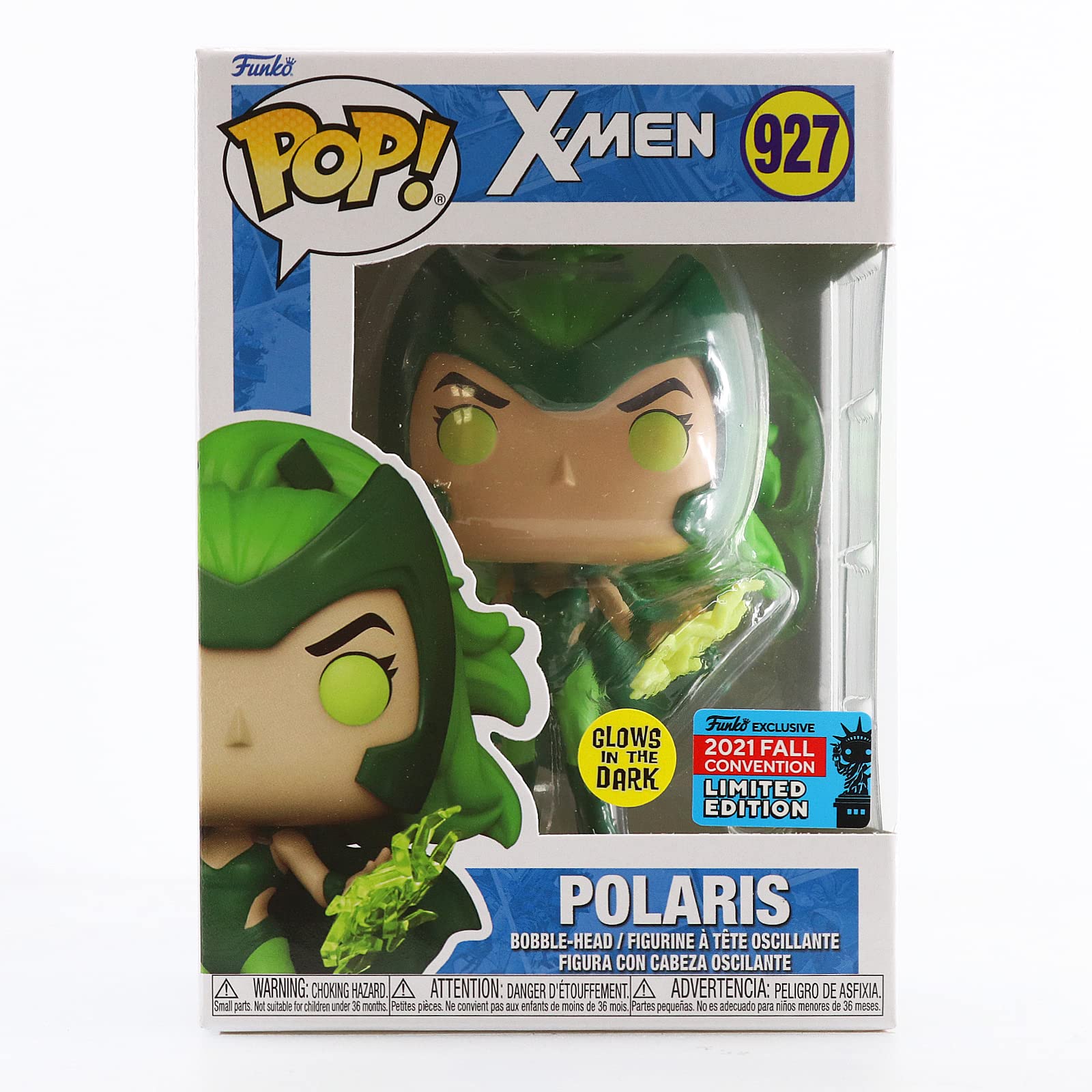 Funko POP! Marvel: X-Men Polaris Glow in The Dark Vinyl Figure 2021 Fall Convention Sticker Exclusive
