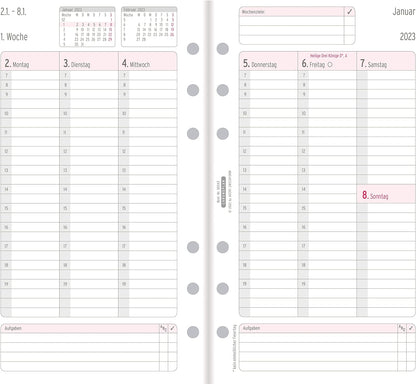 Avery Dennison Zweckform Chronoplan 50543 Week Planner 2013 / 2 Pages for 1 Week / in Columns / Medium-Sized / White (In German) 2023 Midi Weekly plan in columns