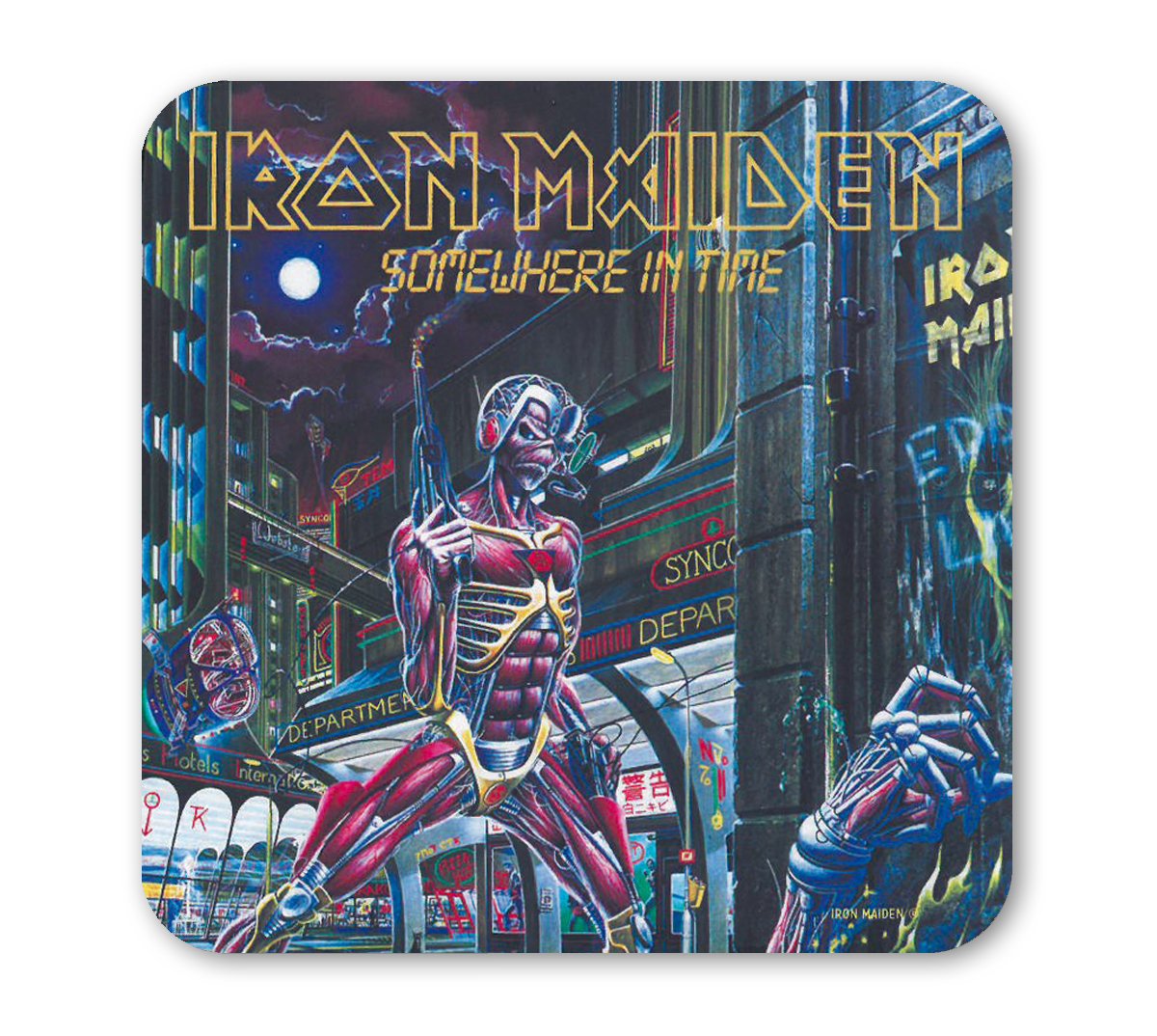 Iron Maiden Somewhere In Time Single Coaster
