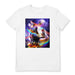 RANDOM GALAXY (LASER CATS) WHITE UNISEX T-SHIRT