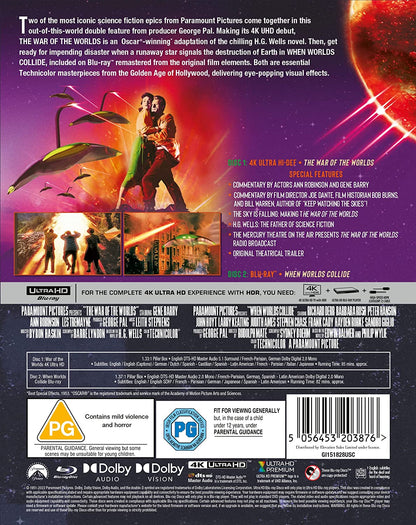 The War of the Worlds (1953) 4K UHD + When Worlds Collide BD