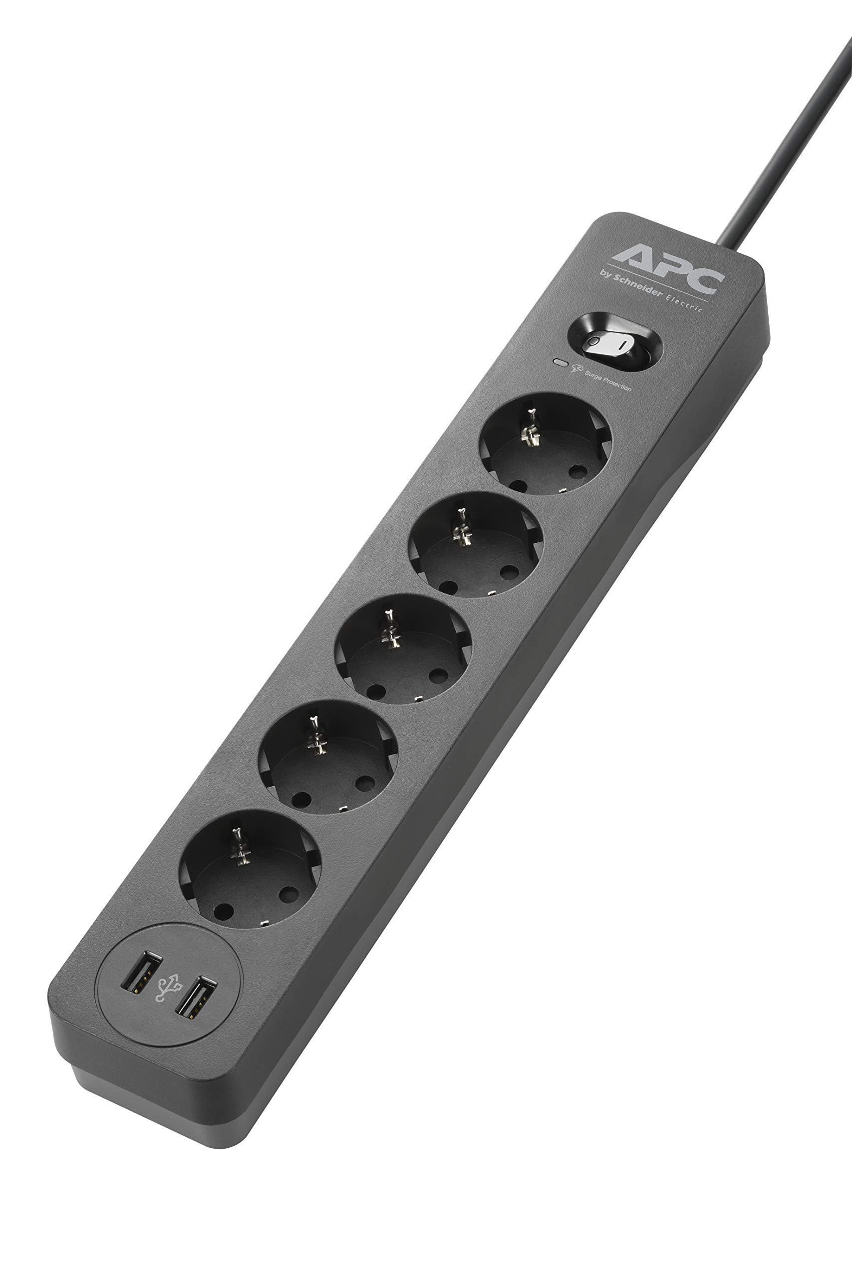 APC PME5U2B-GR 5-fach Steckdosenleiste mit Uberspa