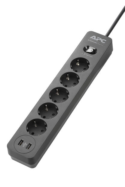 APC PME5U2B-GR 5-fach Steckdosenleiste mit Uberspa
