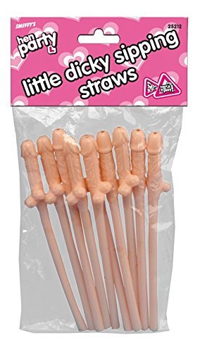 Smiffys Dicky Sipping Straws, Pink