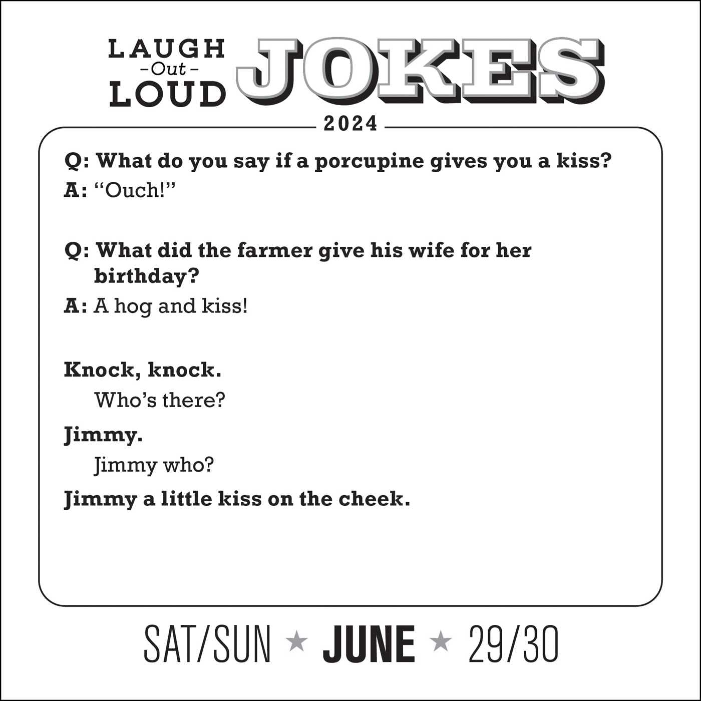 Laugh-Out-Loud Jokes 2024 Day-to-Day Calendar