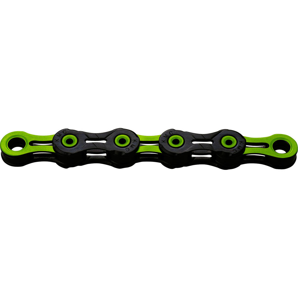 KMC DLC 10 Black/Green 116L cycle bike chain