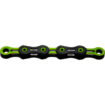 KMC DLC 10 Black/Green 116L cycle bike chain
