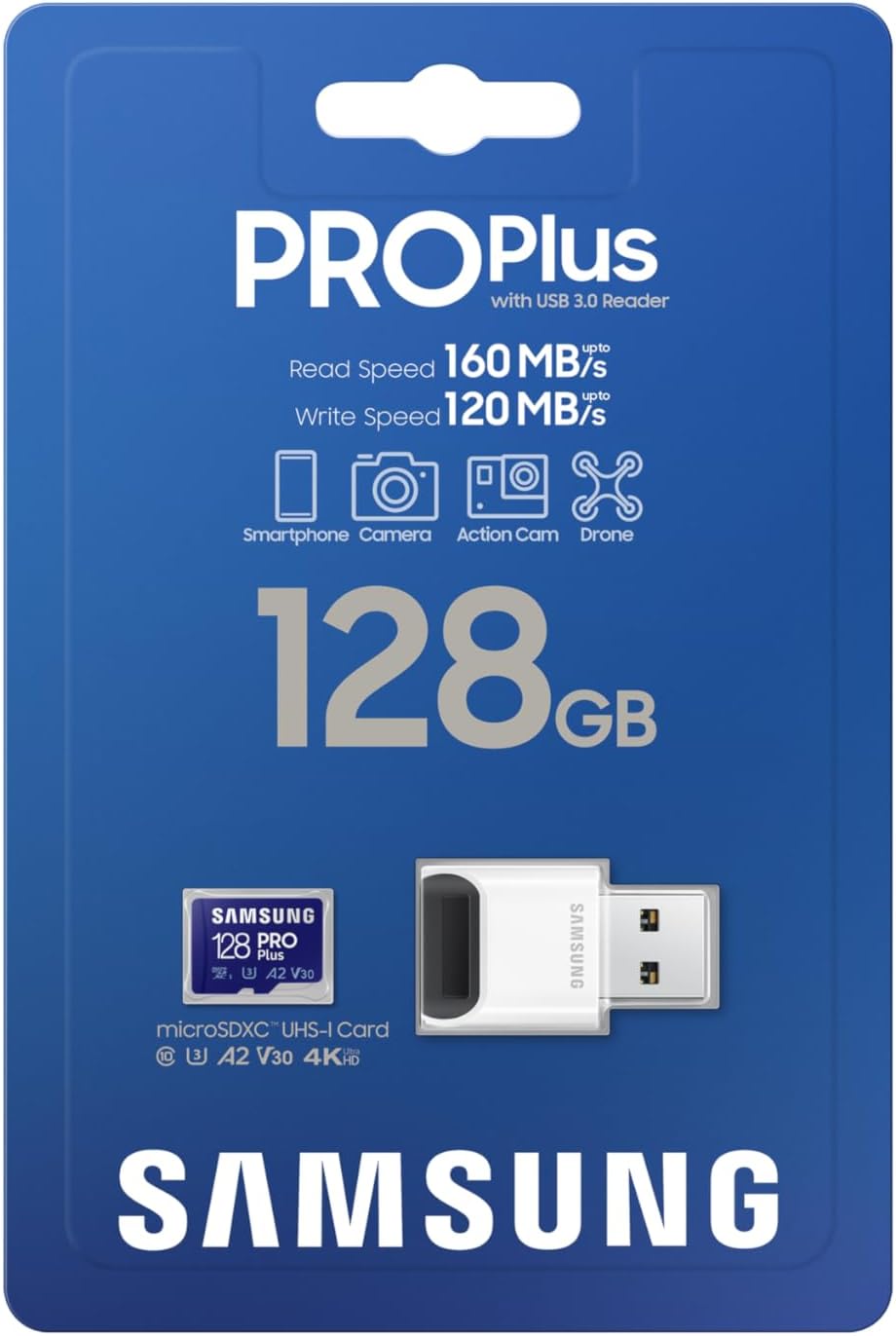 SAMSUNG Speicherkarte mit Lesegerat microSD PRO Pl