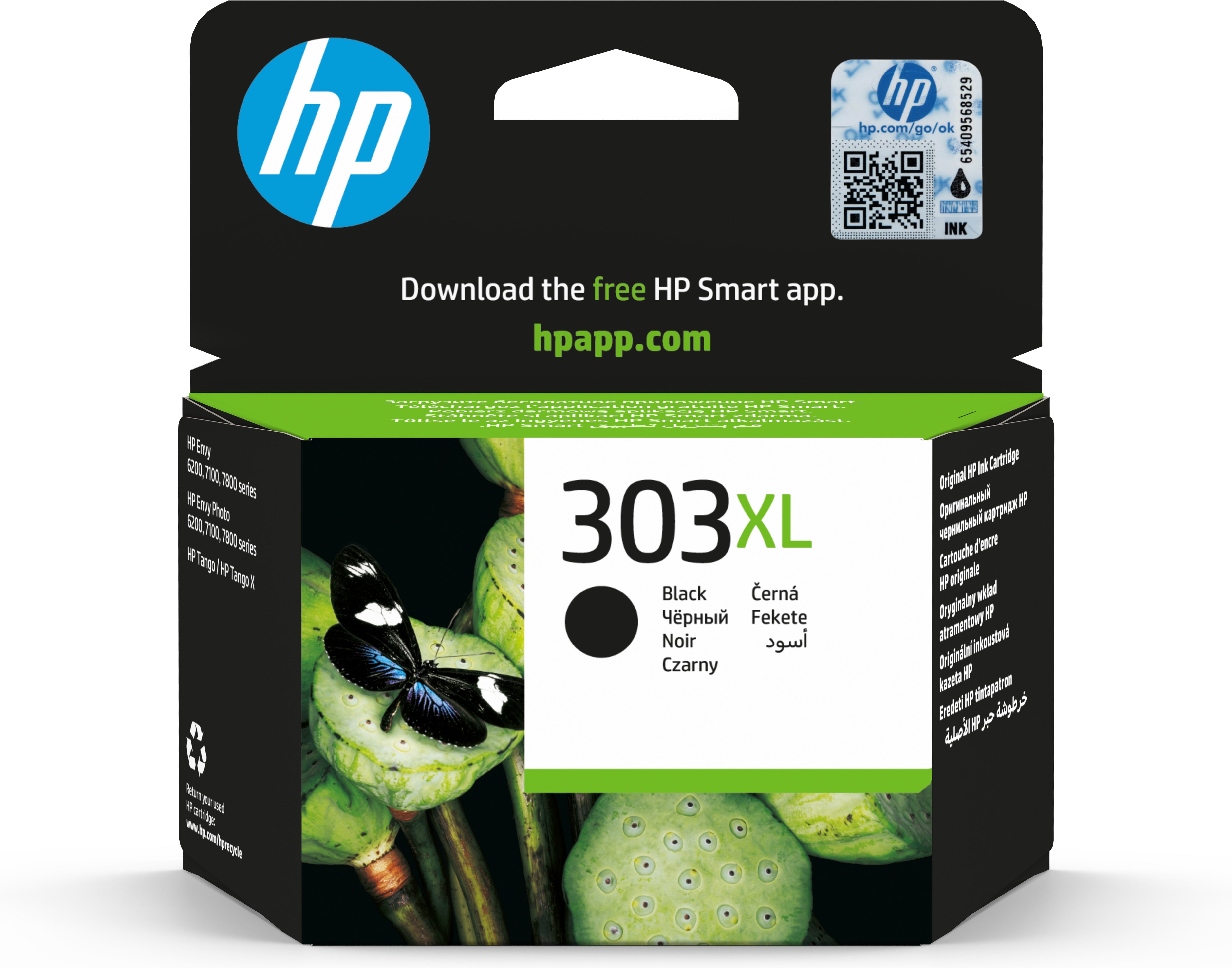 Hp 303Xl - 12 Ml - High Yield - Black - Original - Ink Cartridge - For Envy Photo 62Xx, Photo 71Xx, Photo 7830, Envy Ins