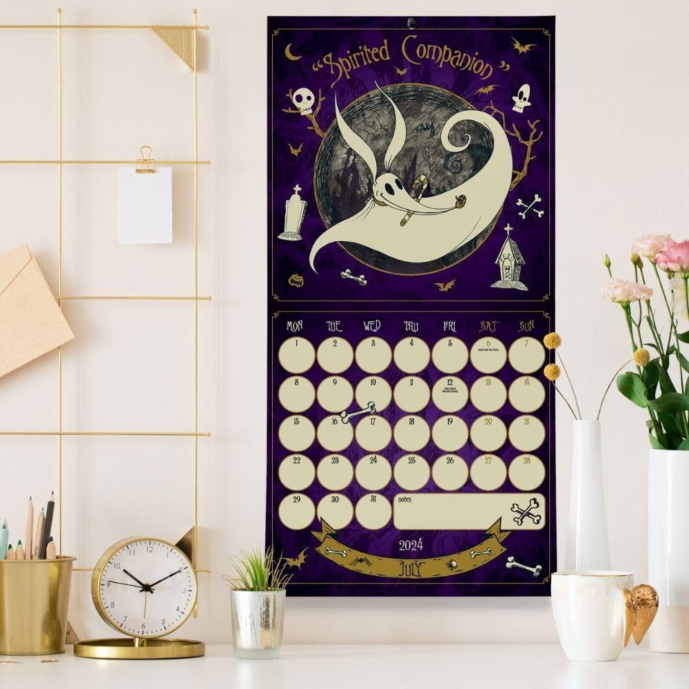 Nightmare Before Christmas 2024 Square Wall Calendar