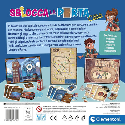 Clementoni: Board Game Sblocca La Porta Citta Made In Italy