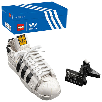 LEGO 10282 Adidas Originals Superstar Trainers Collectors Building Set for Adults, Display Collectible Shoe Model, 18 year + single