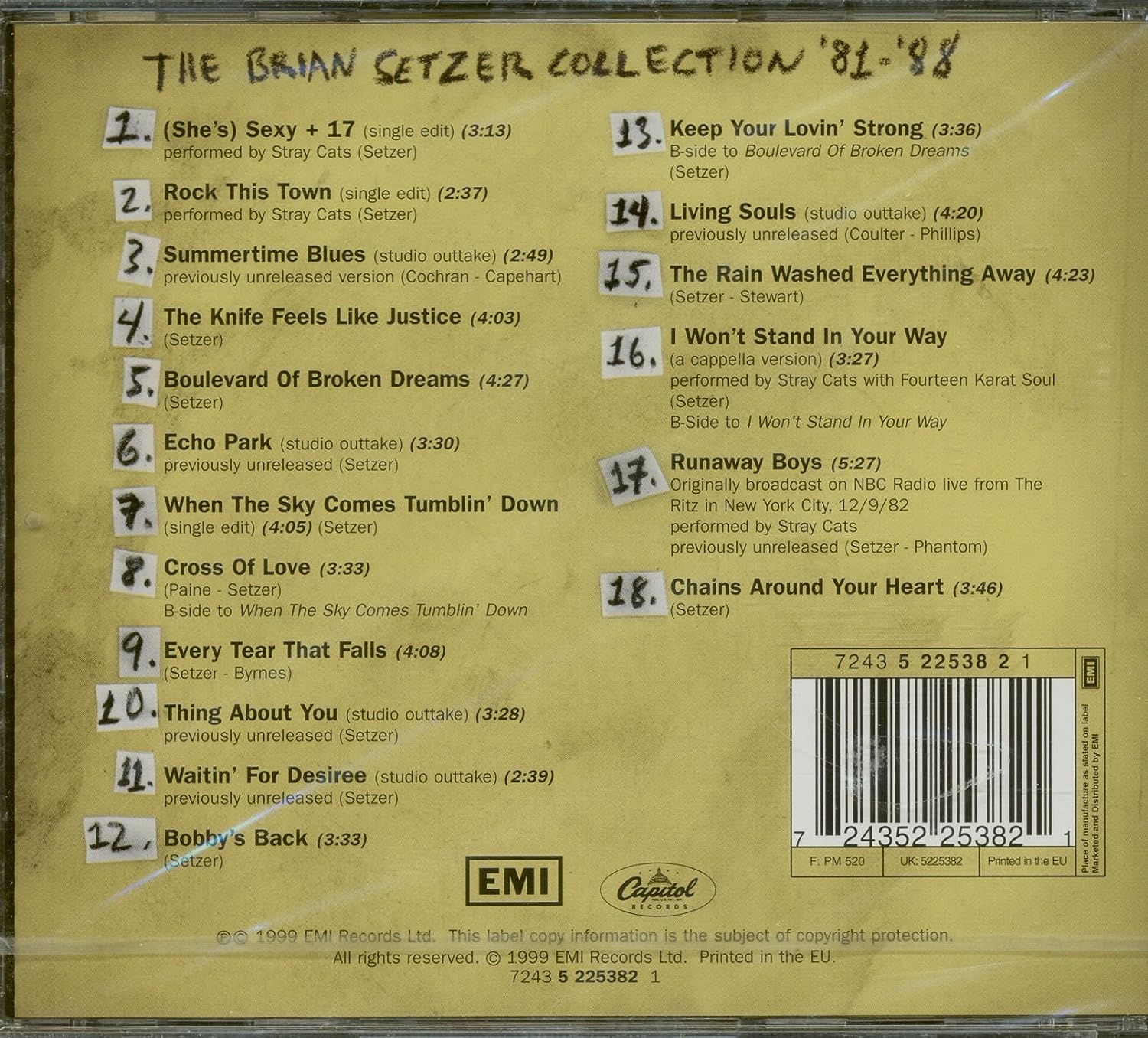 The Brian Setzer Collection '81-'88