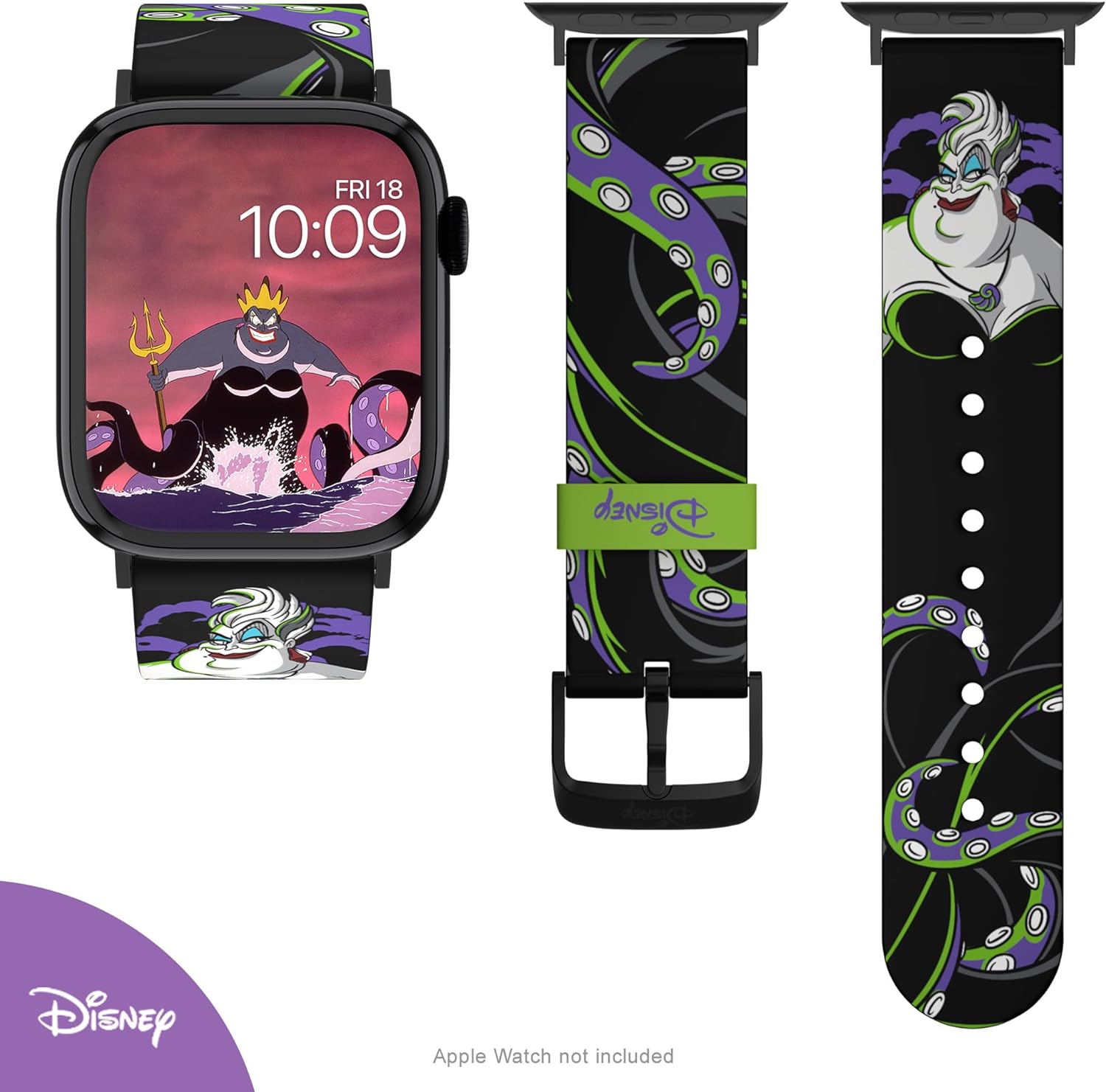 MobyFox x Disney Apple Watch Band - Little Mermaid (Ursula) - Officially Licensed Smartwatch band, Compatible with Every Size & Series of Apple Watch (not included)