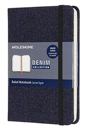 Moleskine Limited Collection-Denim-Notitieboek-Pocket-Gelinieerd-Prussian Blue