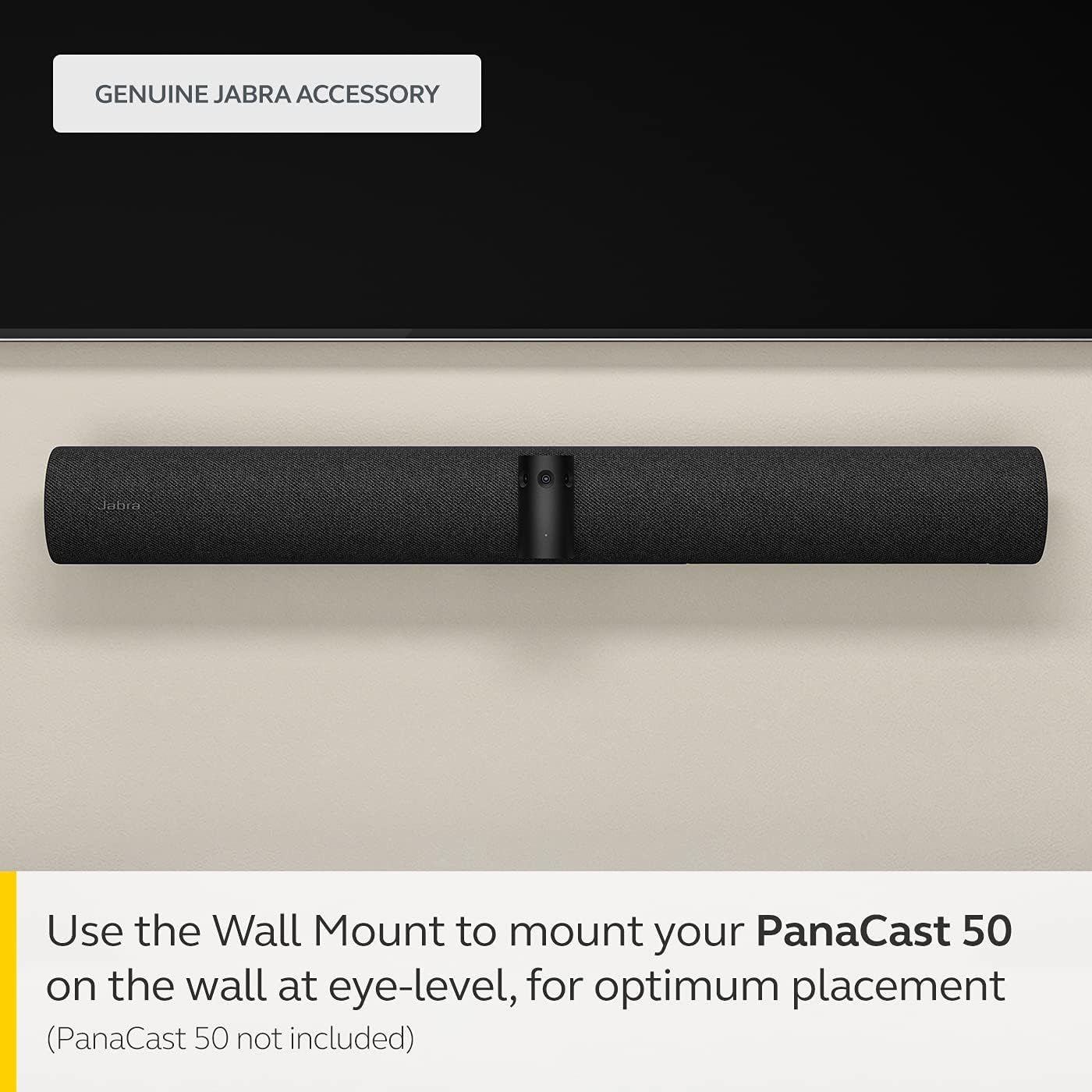 Jabra - Mounting Bracket - Wall Mountable - Black - For Panacast 50, 50 Room System
