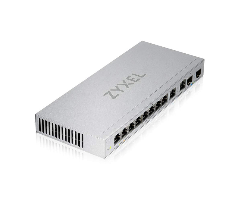 Zyxel Multi-Gig 12-Port Unmanaged Switch, 2-Port 2.5G, 2-Port 10G SFP+ Desktop/Wallmount
