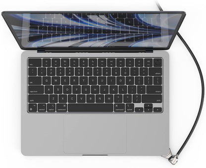Ledge Macbook Air2022 M2 T-Slot Lock Adapt Keyed Cbl Lock Silver