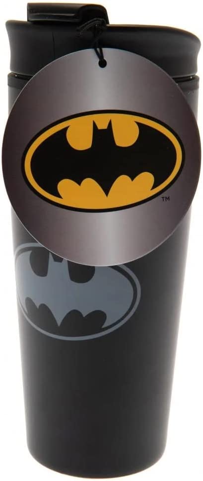 Pyramid International Batman Metal Travel Cup (Straight Outta Gotham Design) 16oz Travel Coffee Mug and Travel Coffee Cup for Hot Drinks - Official Batman Merchandise