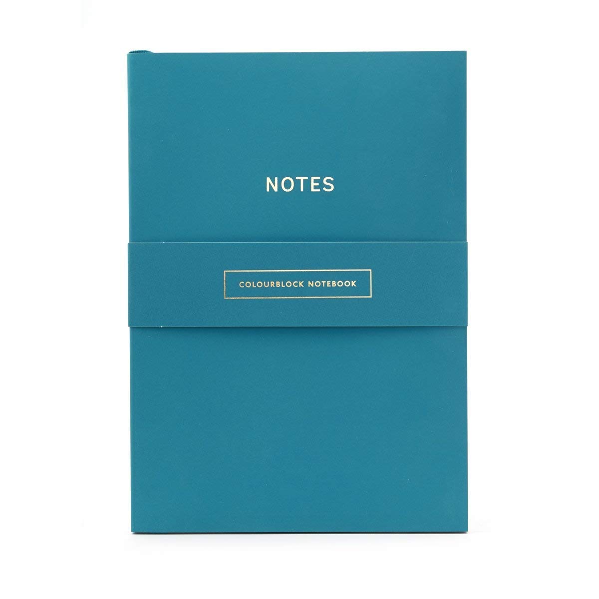 Colourblock A5 Notebook Peacock