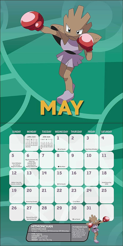 Pokémon 2024 Mini Wall Calendar