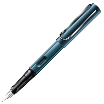 Lamy AL-Star Lightweight Fountain Pen Made of Robust Aluminium with Ergonomic Handle and Polished Steel Nib - Includes Ink C Nib M petrol