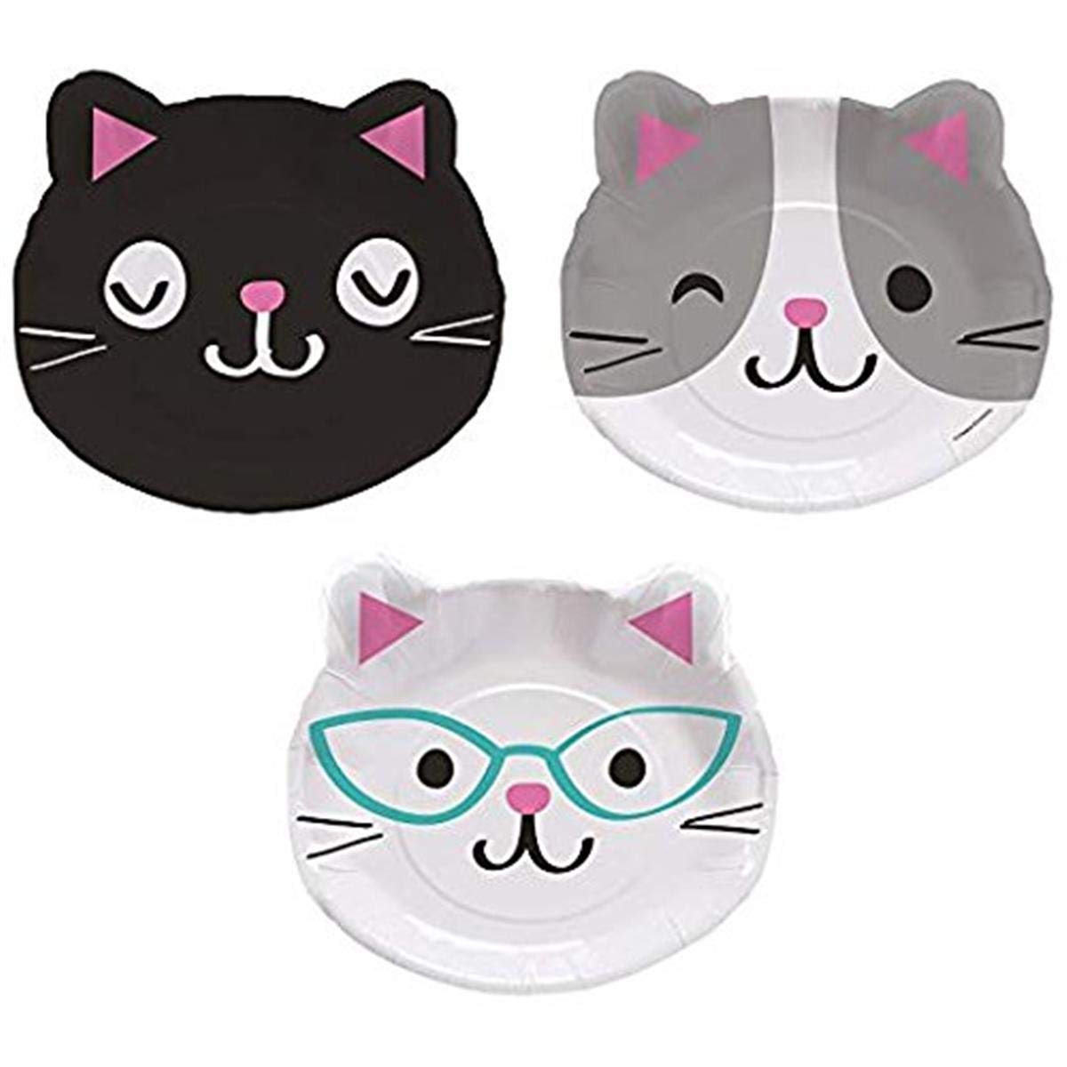 Creative Converting: Plt9 12/8Ct Shp Purr-Fect Party Qs