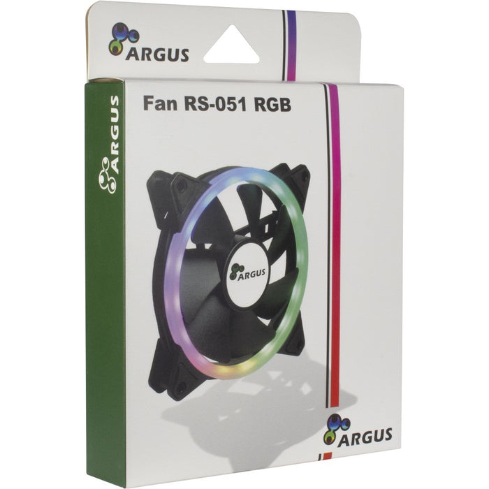 Inter-Tech Argus RS-051 RGB Computer case Fan 12 cm Black