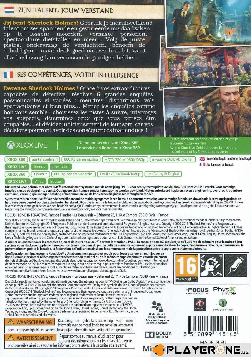 Xbox 360 - Sherlock Holmes : Crimes and Punishments