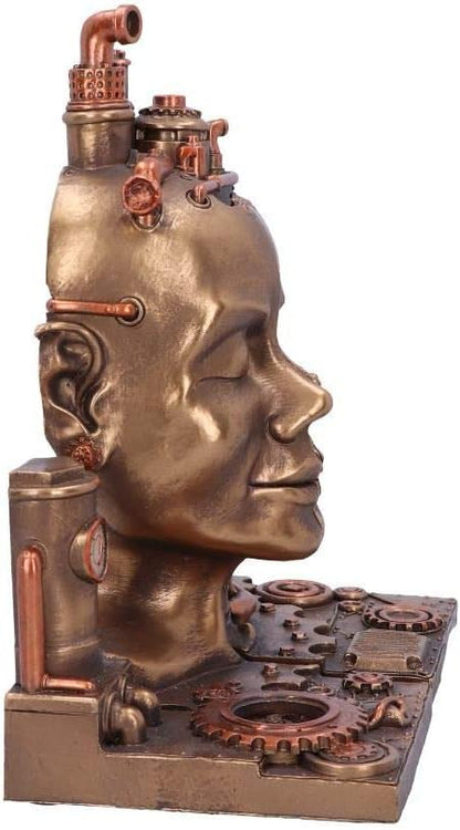 Split Steampunk Human Skeleton Bookends 22.5Cm