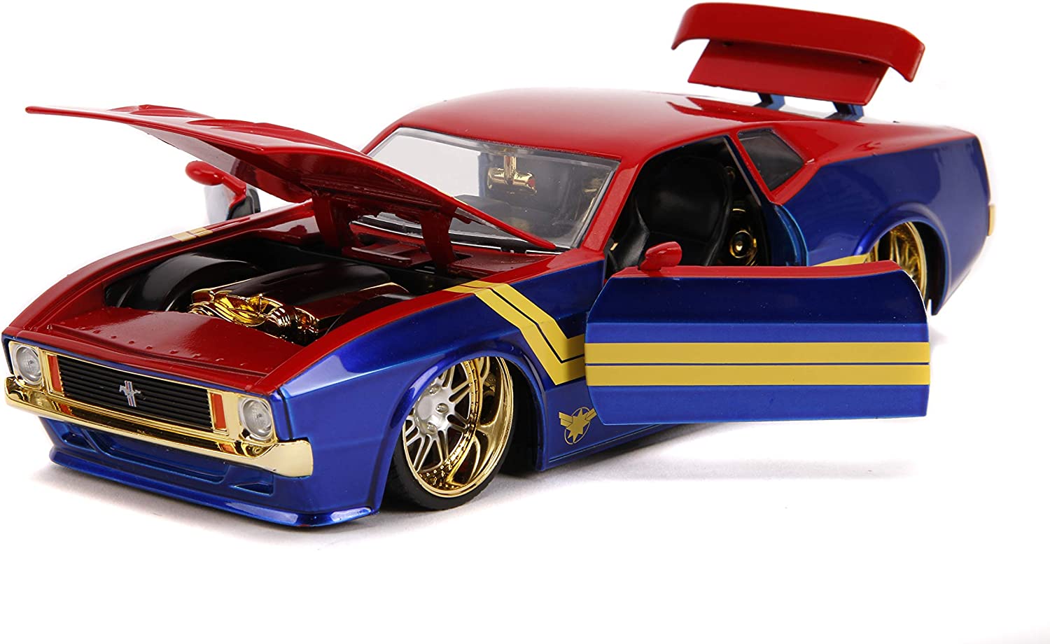 Marvel: Avengers - Captain Marvel & 1973 Ford Mustang Mach 1 - 1/24 Scale Die Cast Vehicle (UK Only)