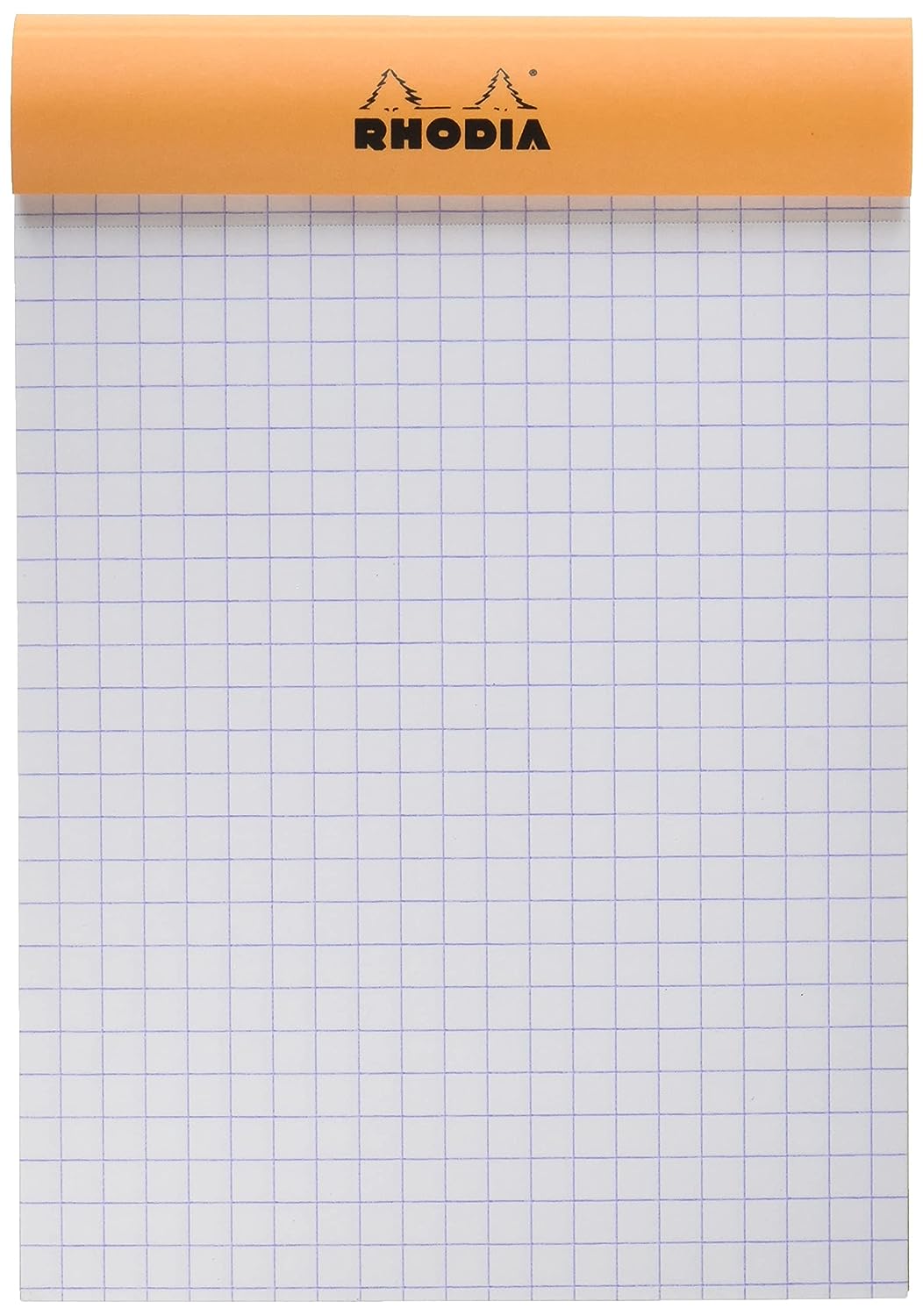 RHODIA 13200C - Stapled Notepad N°13 Orange - A6 - Small Squares - 80 Detachable Sheets - 80G Clairefontaine Paper - Soft, Resistant and Waterproof Coated Card Cover - Basics