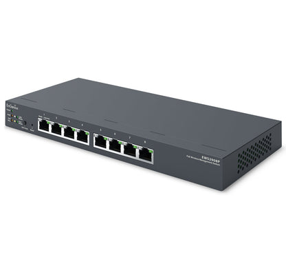 EnGenius EWS2908P Wireless Managed Smart+ switch 8-port GbE PoE.af Switch 55W manage up to 20 x AP Desktop model