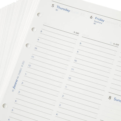 Filofax A5 Week on Two Pages English 2023 Diary, White
