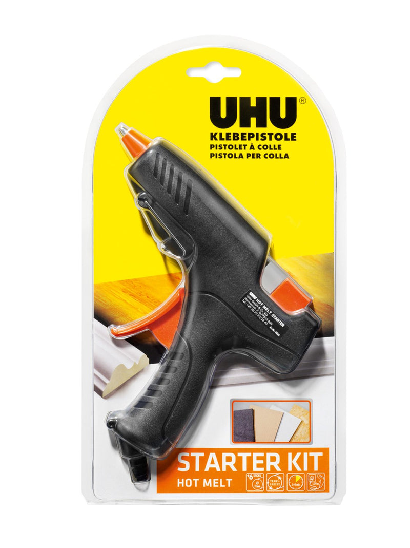 UHU Hot Melt Glue Gun Starter Kit (Gun + 6 Cartridges)