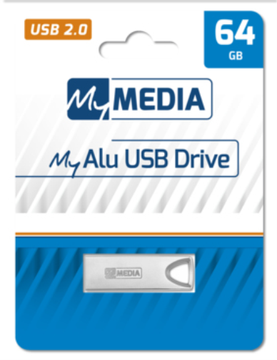 MYMEDIA MyAlu USB 2.0 Flash Drive Type A 64GB