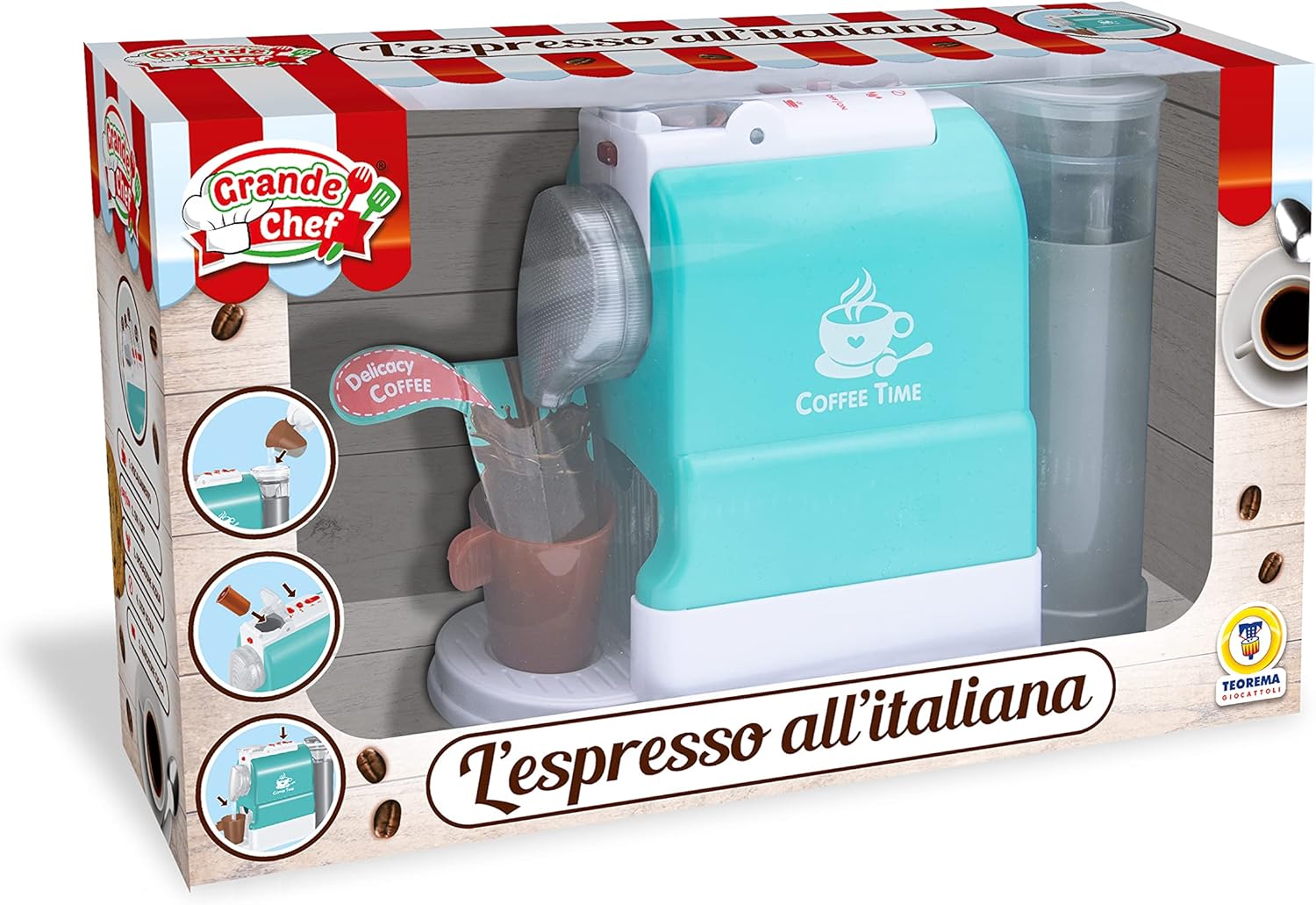 Teorema: Grande Chef - Macchina Caffe` Con Cialde Luci E Suoni Reali - Window Box