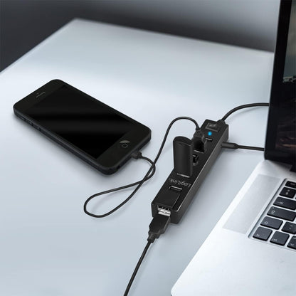 Logilink UA0112 USB Hub 7 USB 2.0 Ports Black