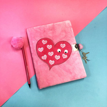 Tinc SGJOURPK A5 Snuggly Soft Touch Lockable Journal - Pink