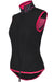 Funkier Cobina Ladies Windbreaker Gilet in Black/Pink - Small