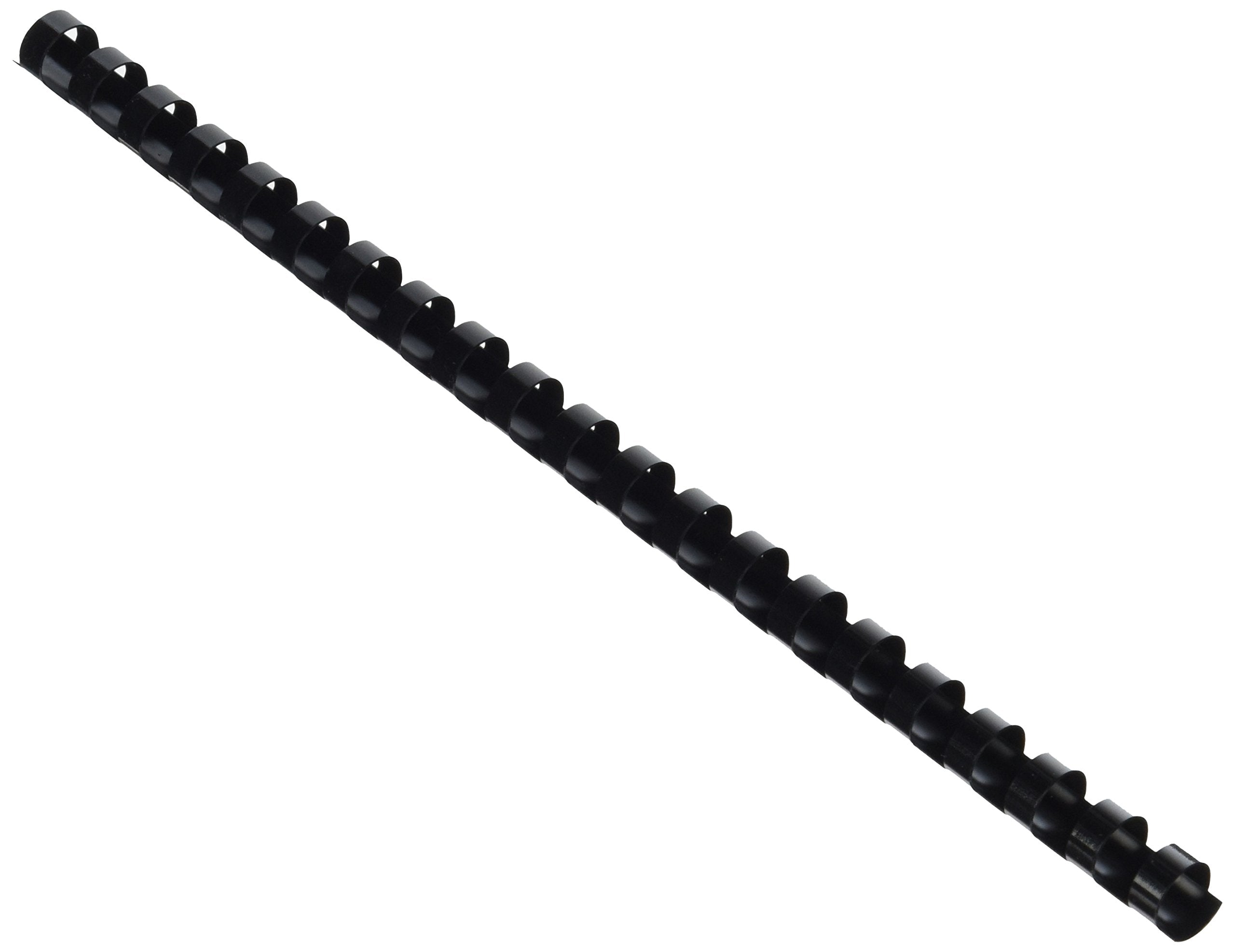 Renz Plastic Binding Combs US Division, 21 Rings for DIN A4, Diameter 12 mm Black
