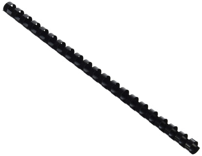 Renz Plastic Binding Combs US Division, 21 Rings for DIN A4, Diameter 12 mm Black