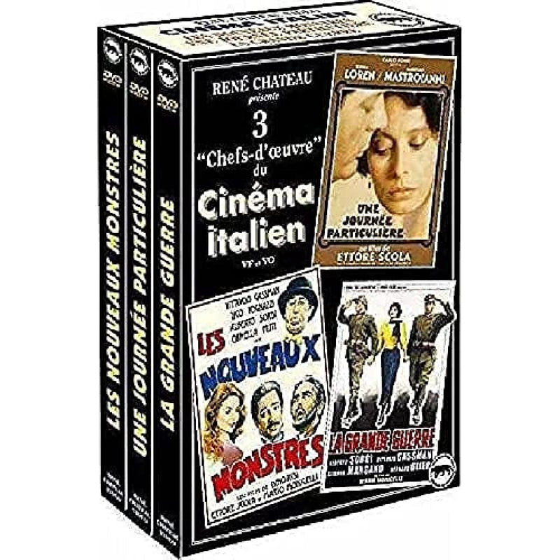Coffret cinéma italien 3 films : une journée particulière ; les nouveaux monstres ; la grande guerre