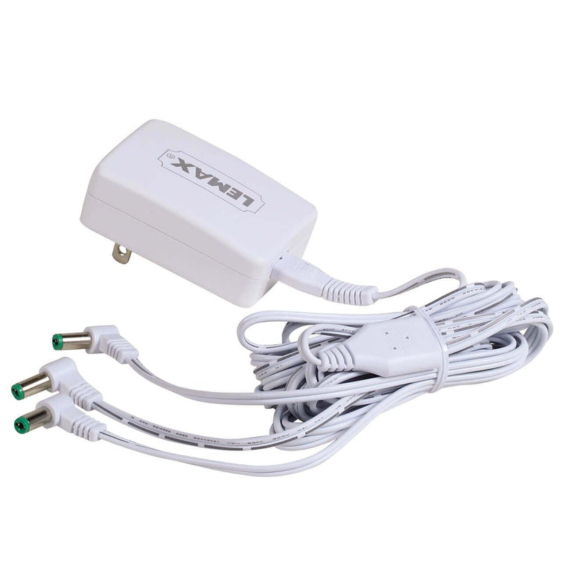 Lemax Power Adaptor, 4.5V, White, 3-Output, Changeable Plug: UL/CUL #94565