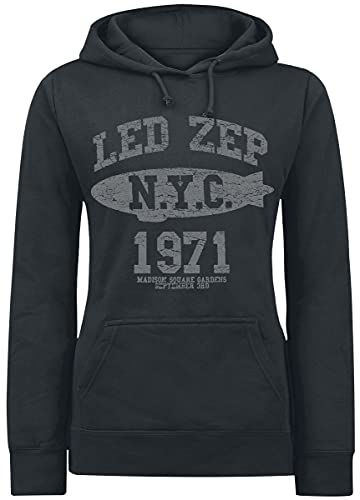 LED ZEPPELIN - LZ COLLEGE (BLACK) None Girls Hooded Pouch Sweat XX-Large
